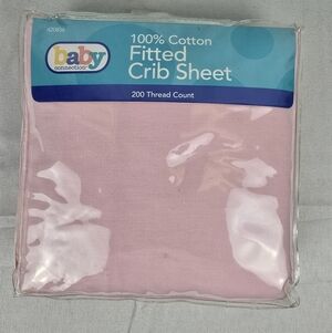 NWT Baby Connection 100% Cotton Fitted Crib Sheet Pink